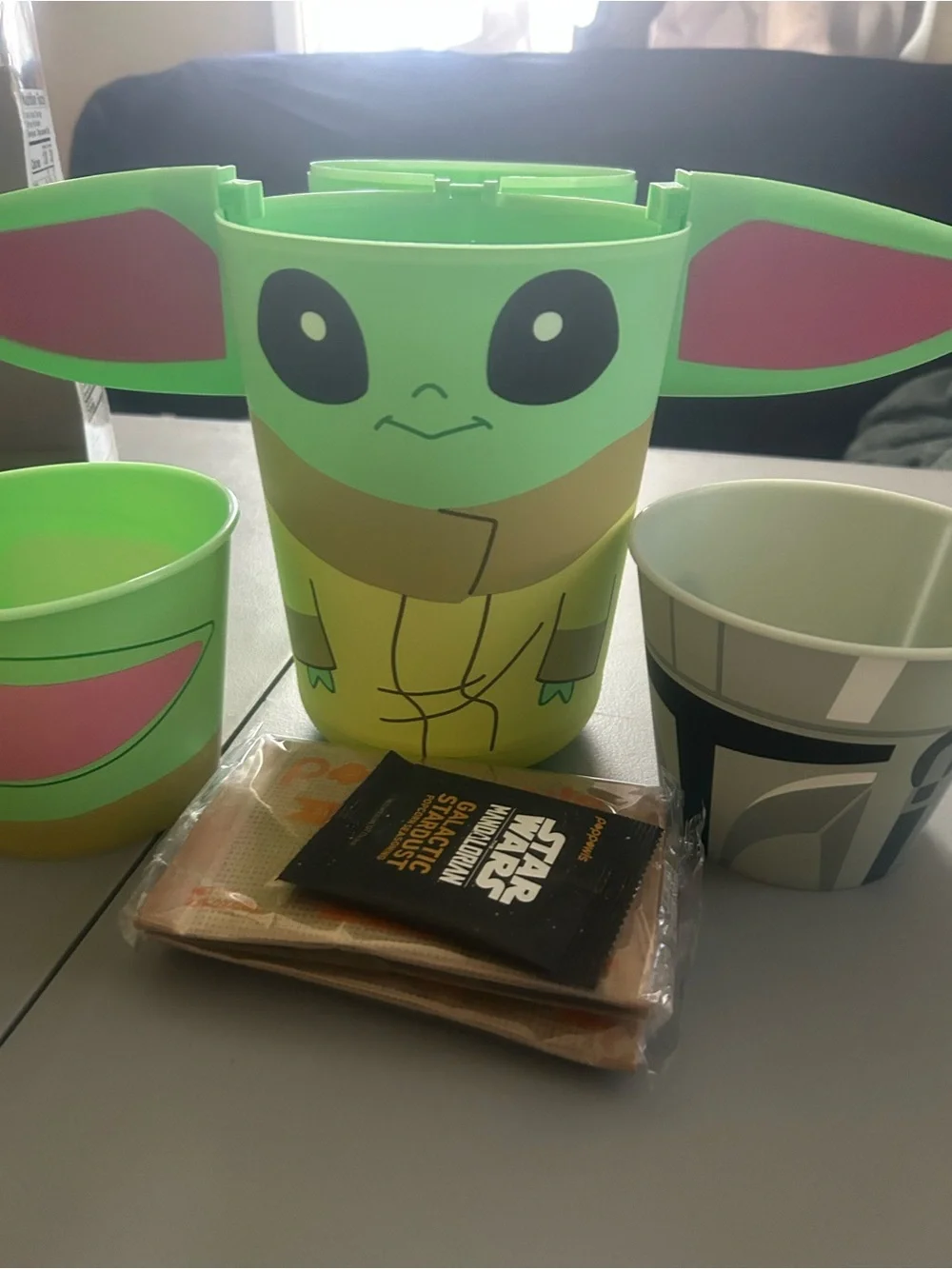 Star Wars Grogu Green and Tan Kids Popcorn Bucket
